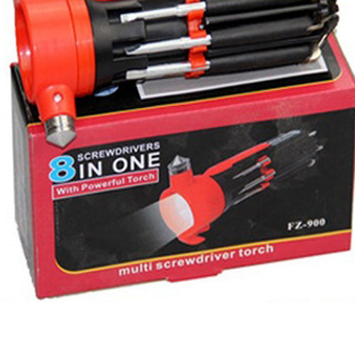 8-in-1 Screwdriver w/Flashlight
