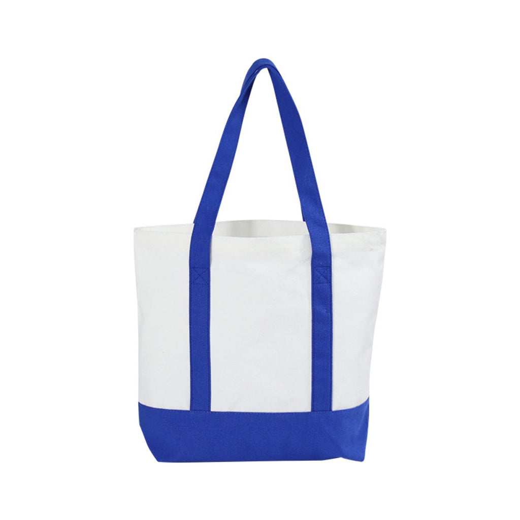 Two-Tone Canvas Shopping Tote