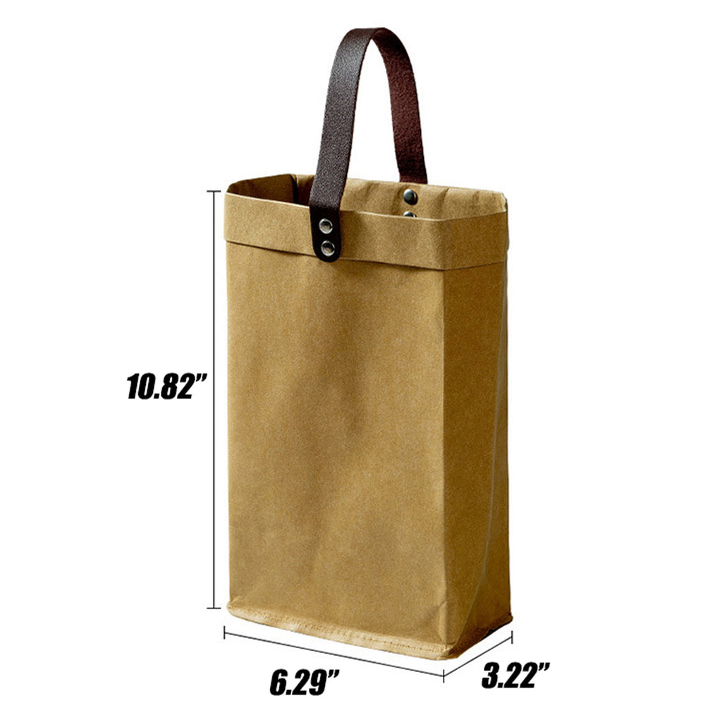 Washed Kraft Paper Tote Wine Bag