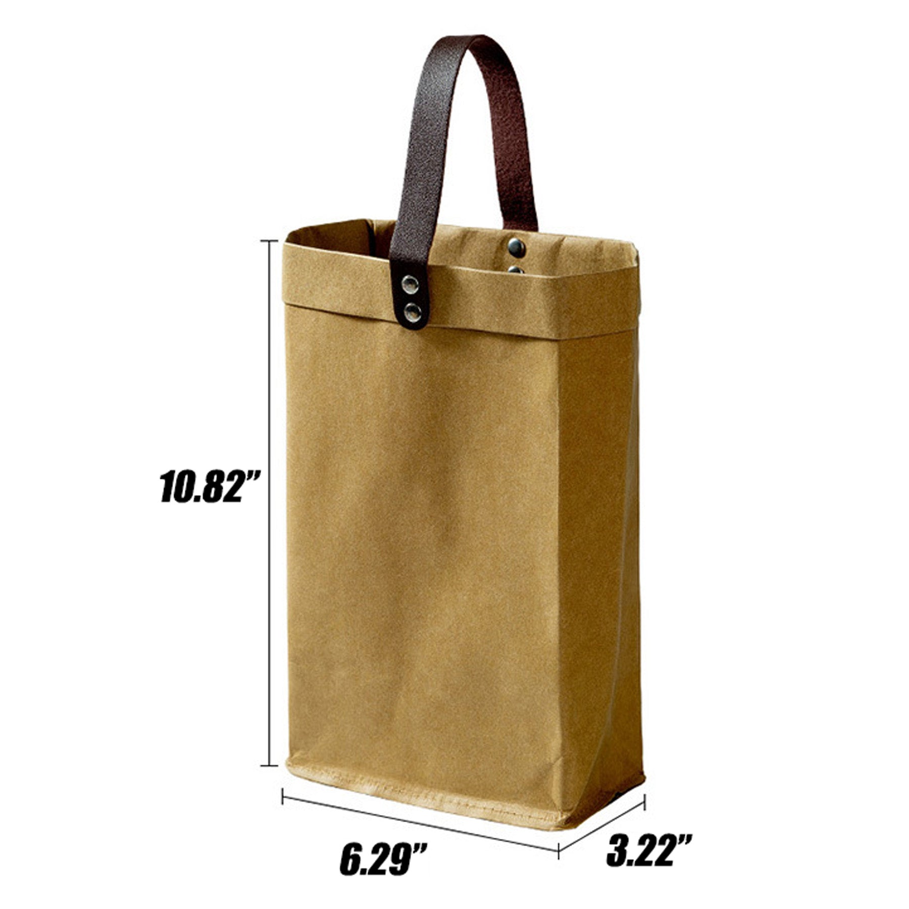 Washed Kraft Paper Tote Wine Bag