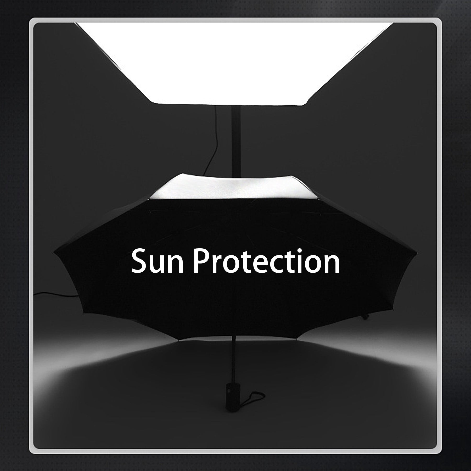 8-Bone Fiber Bone Vinyl Cloth Automatic Sun Umbrella