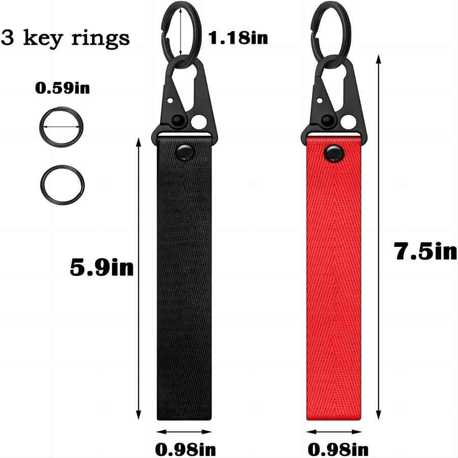 Nylon Short Eagle Hook Wrist Lanyard Key Chain