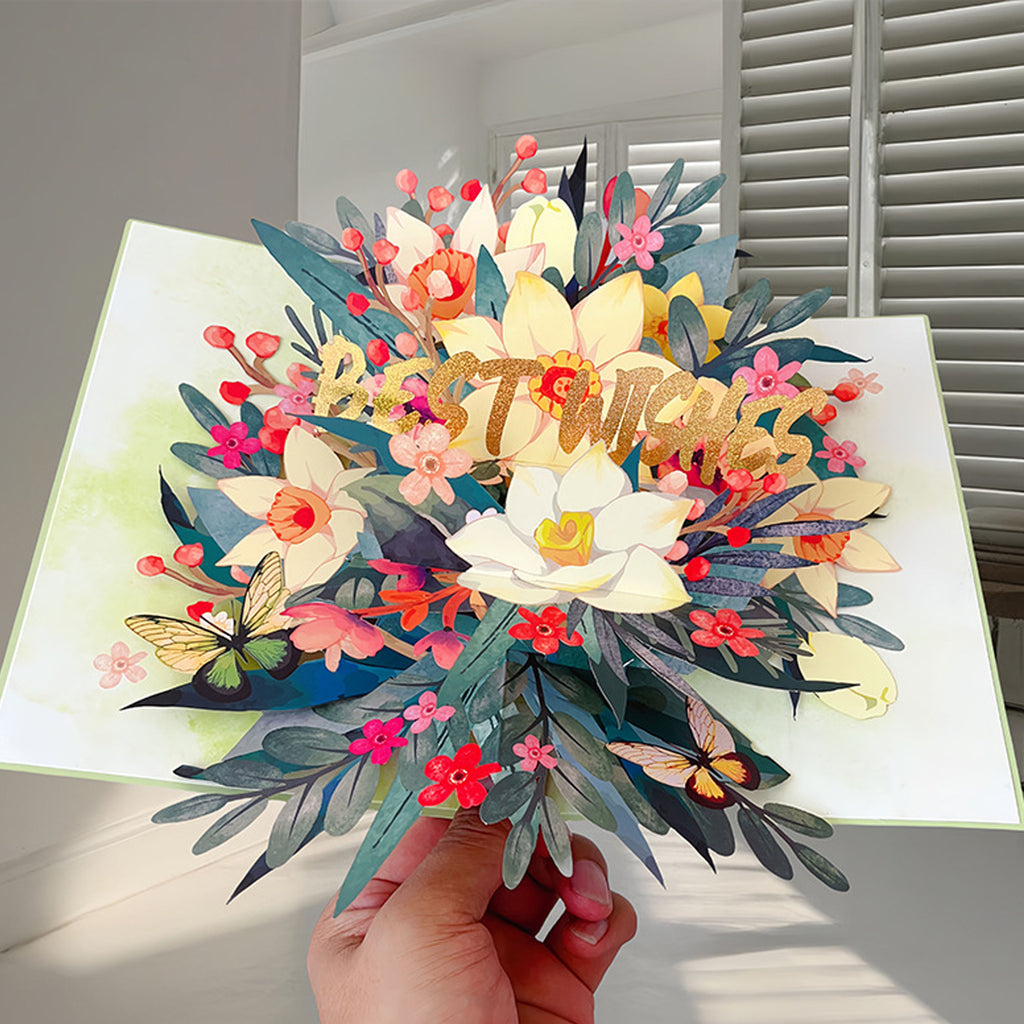 3D Pop Up Bouquet Greeting Cards
