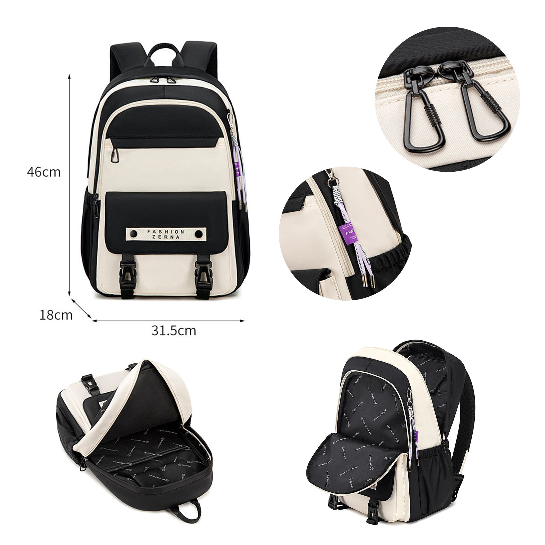 Outdoor College Waterproof Backpack With Laptop Interlayer