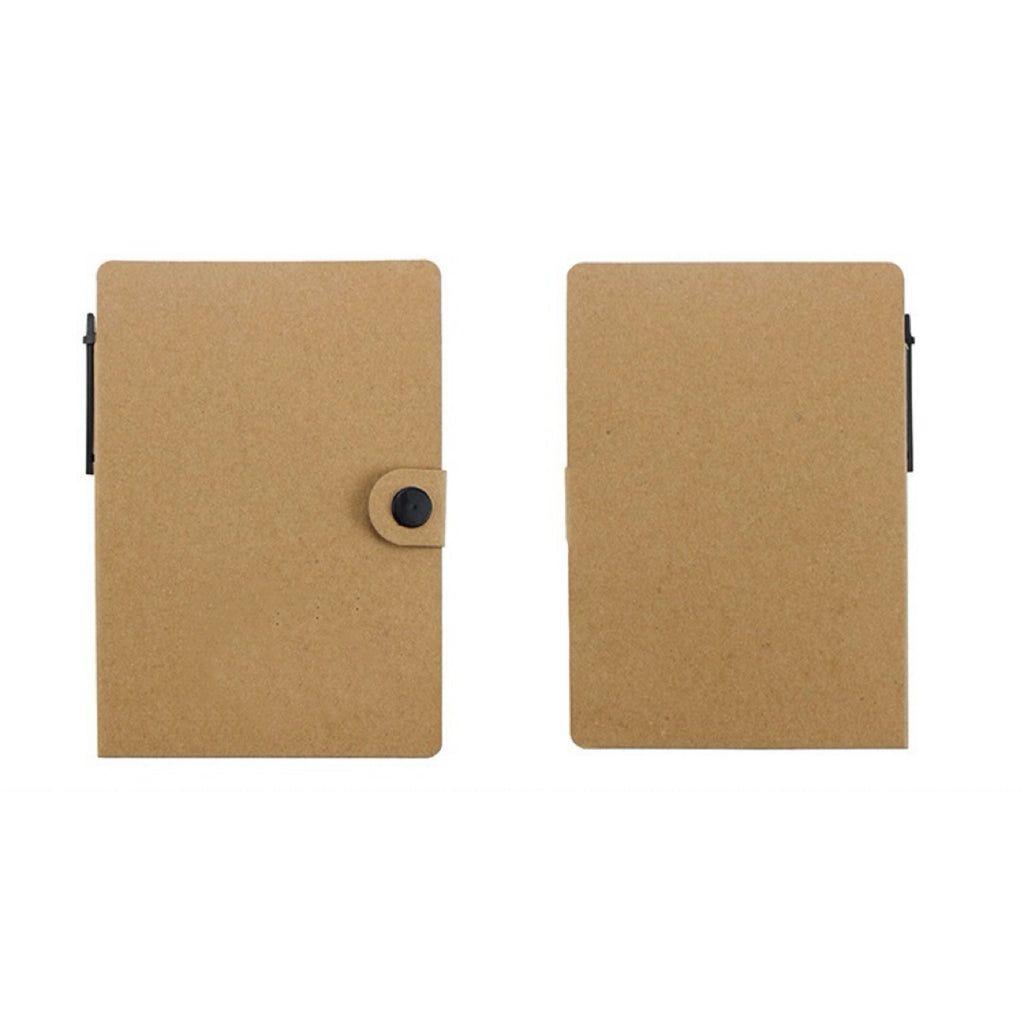 Eco-Friendly Button Strap Notebook with Pen