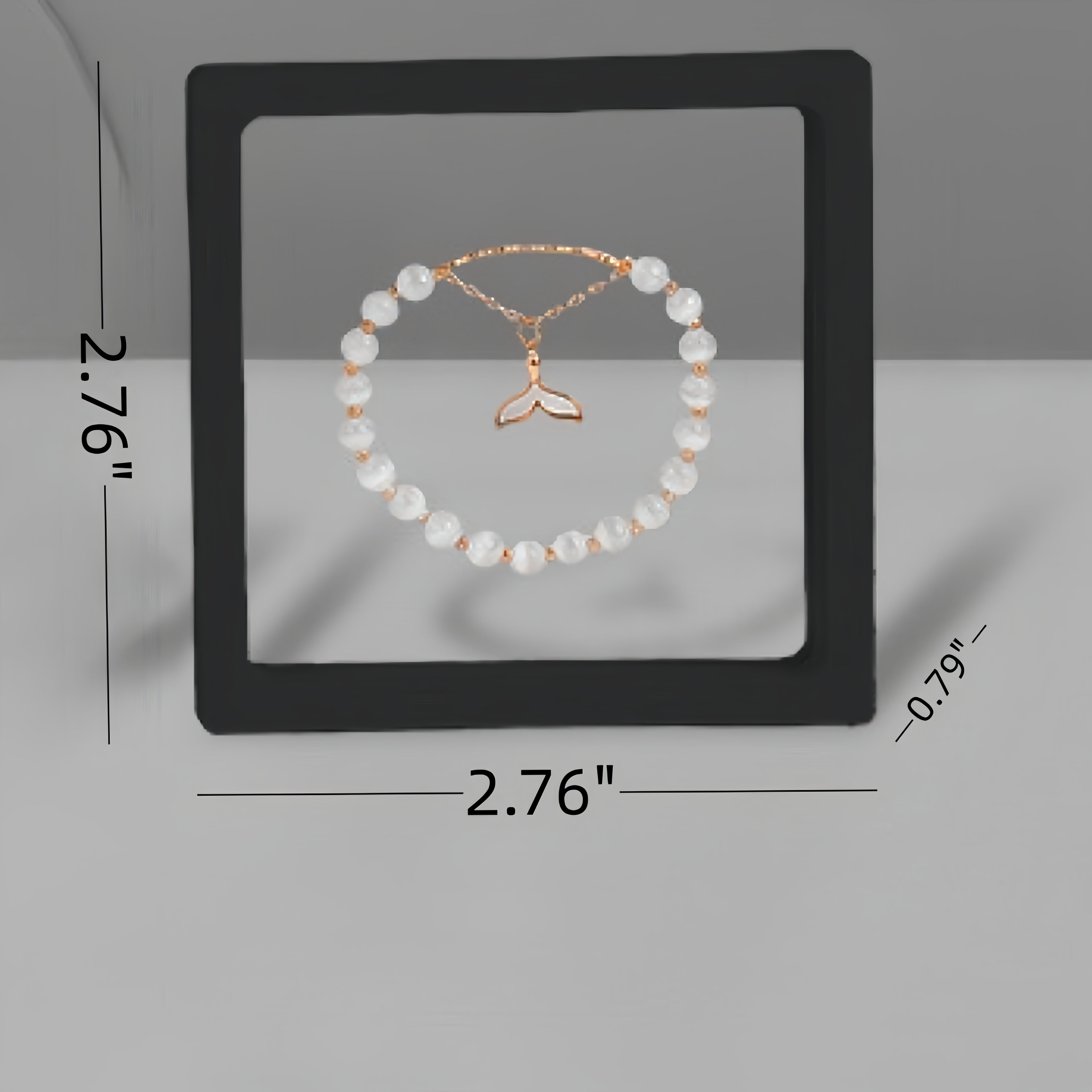 Transparent Lid Floating Style Pe Film Jewelry Display And Storage Box