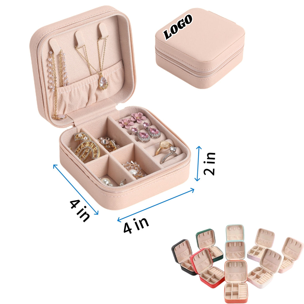 Square Zipper Jewelry Storage Box
