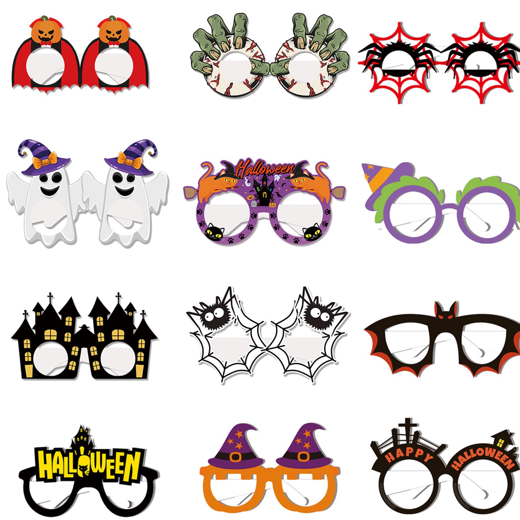 Halloween Party Paper Glasses