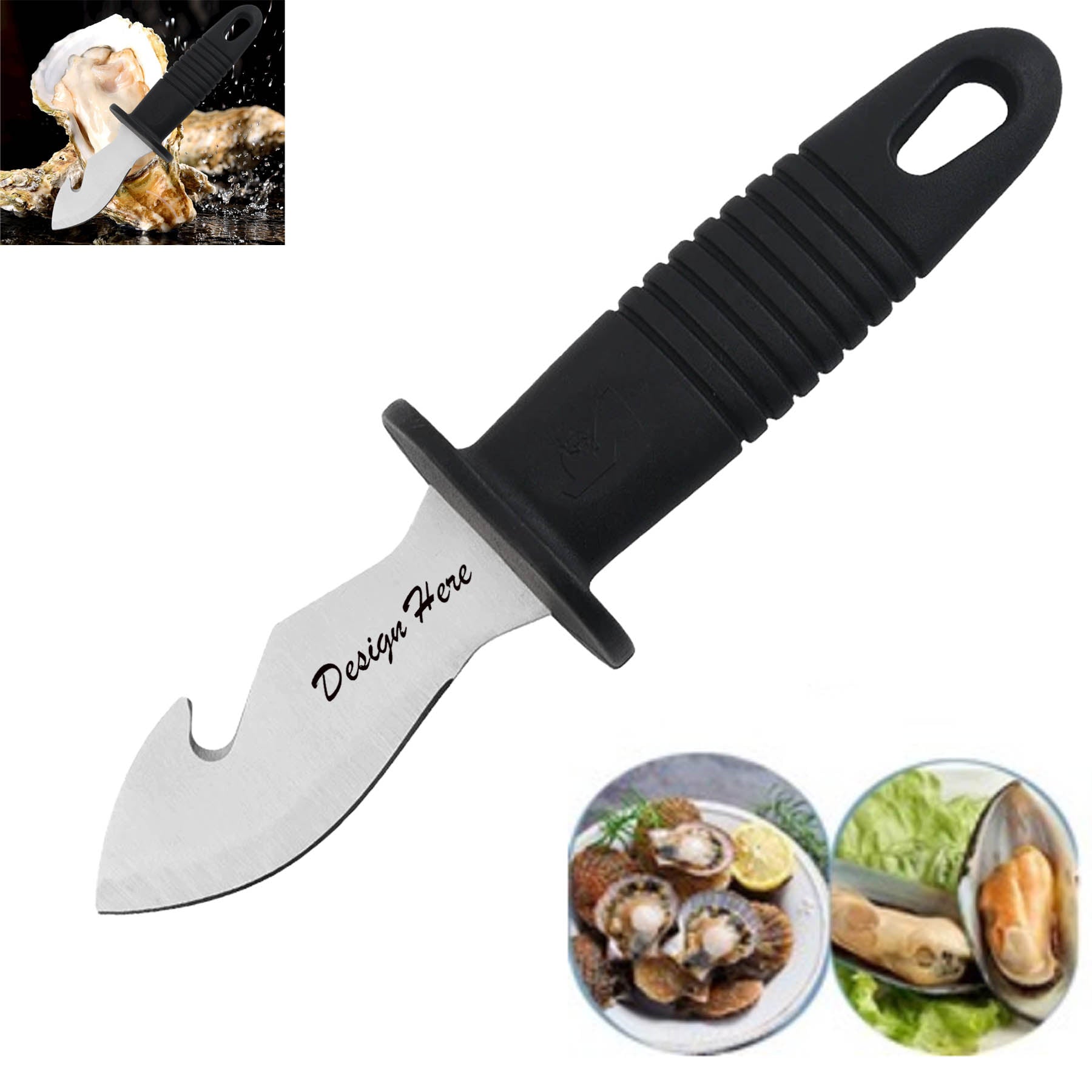 Oyster Seafood Opener Clam Shucking Stainless Steel Cutter