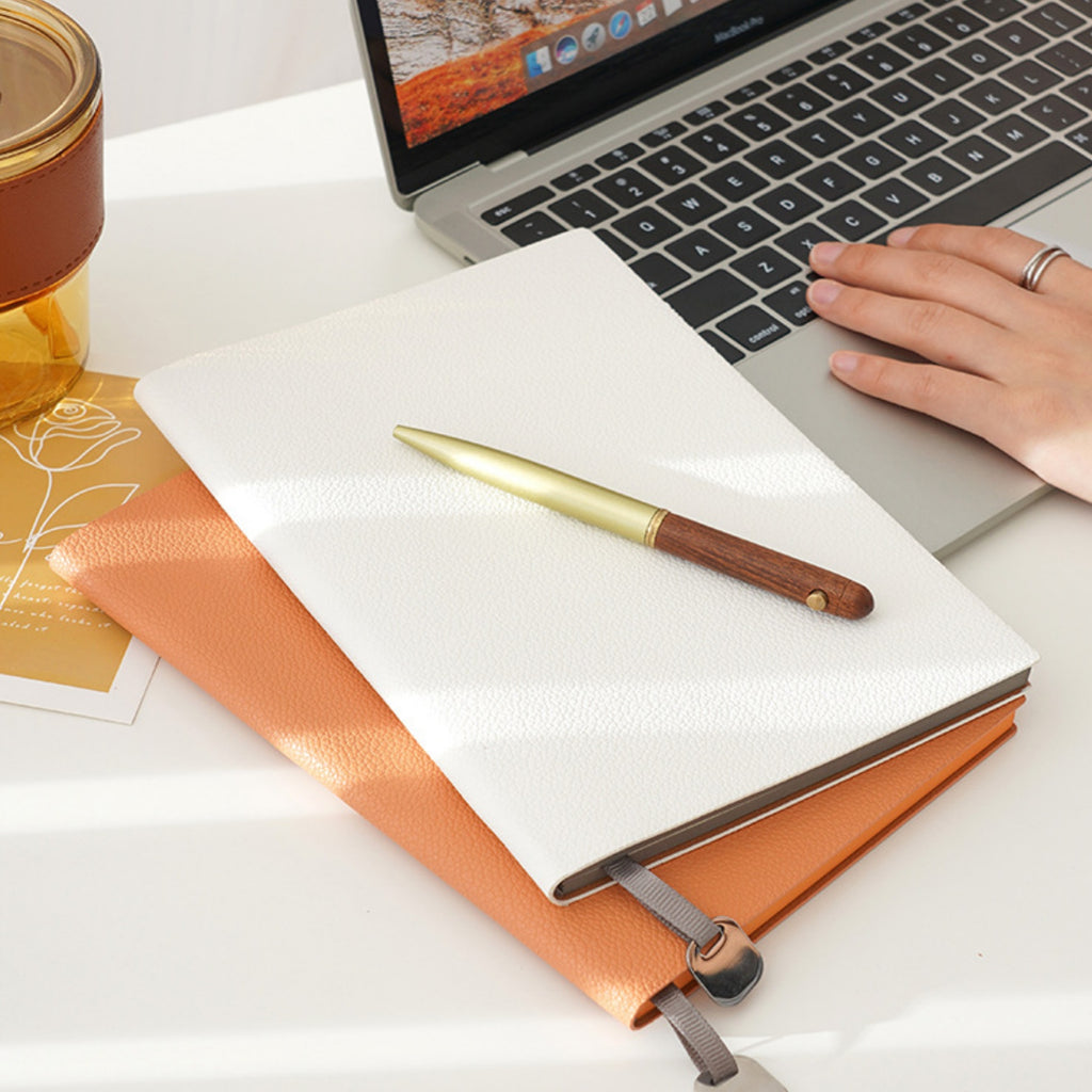 A5 Litchi Grain Soft Leather Notebook
