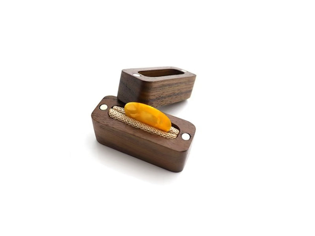 Wooden Guitar Pick Storage Box