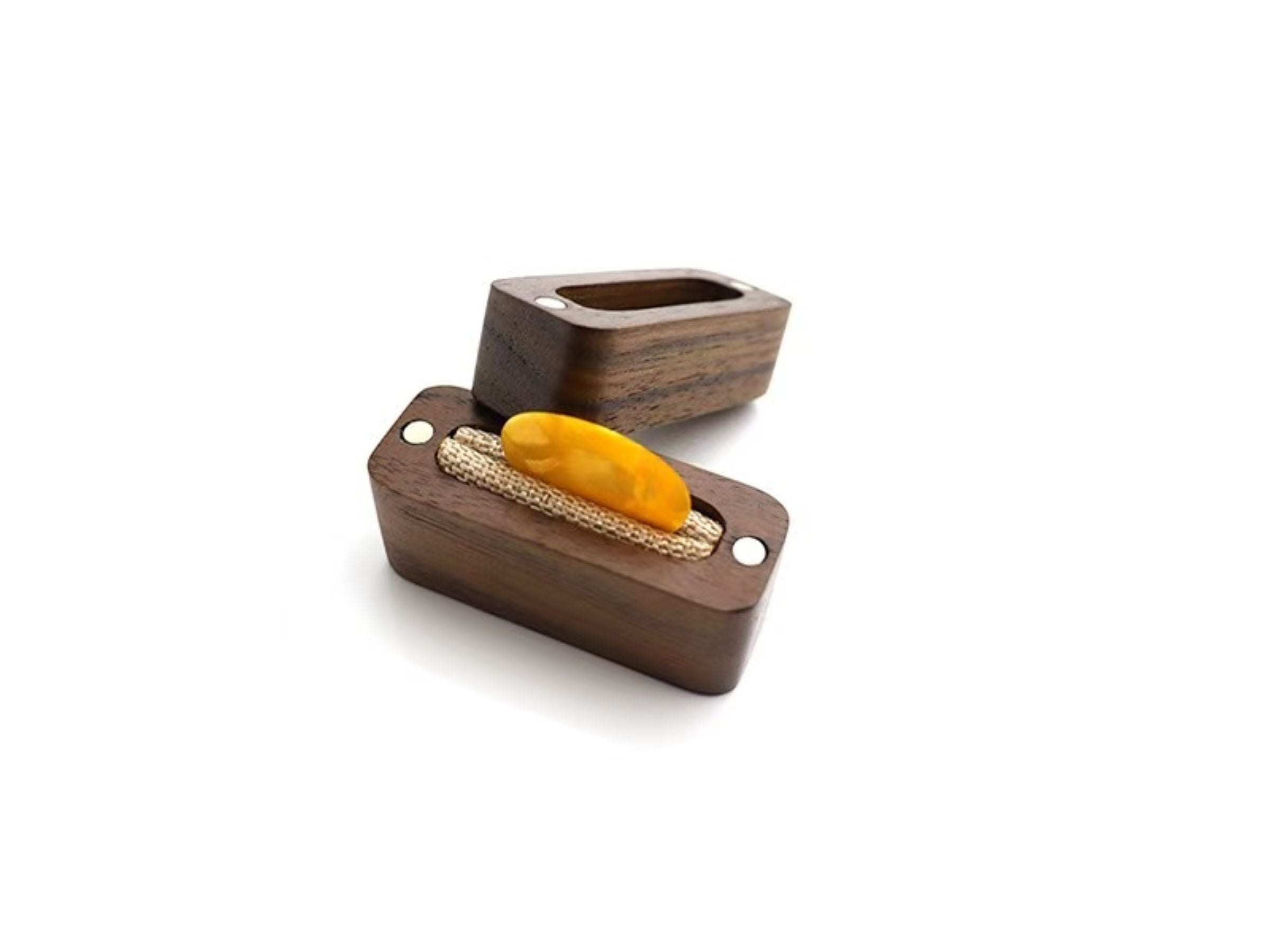 Wooden Guitar Pick Storage Box