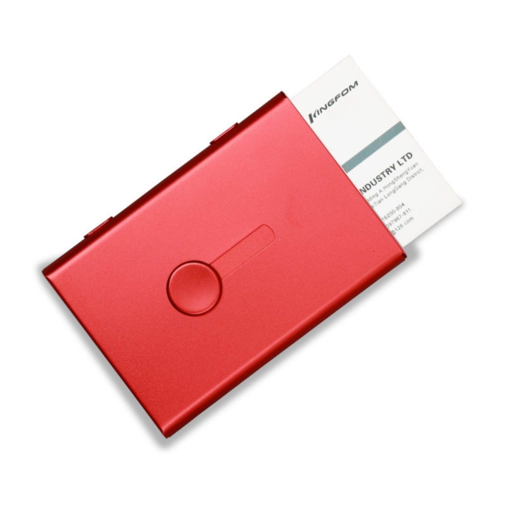 Portable Push Release Metal Business Card Holder