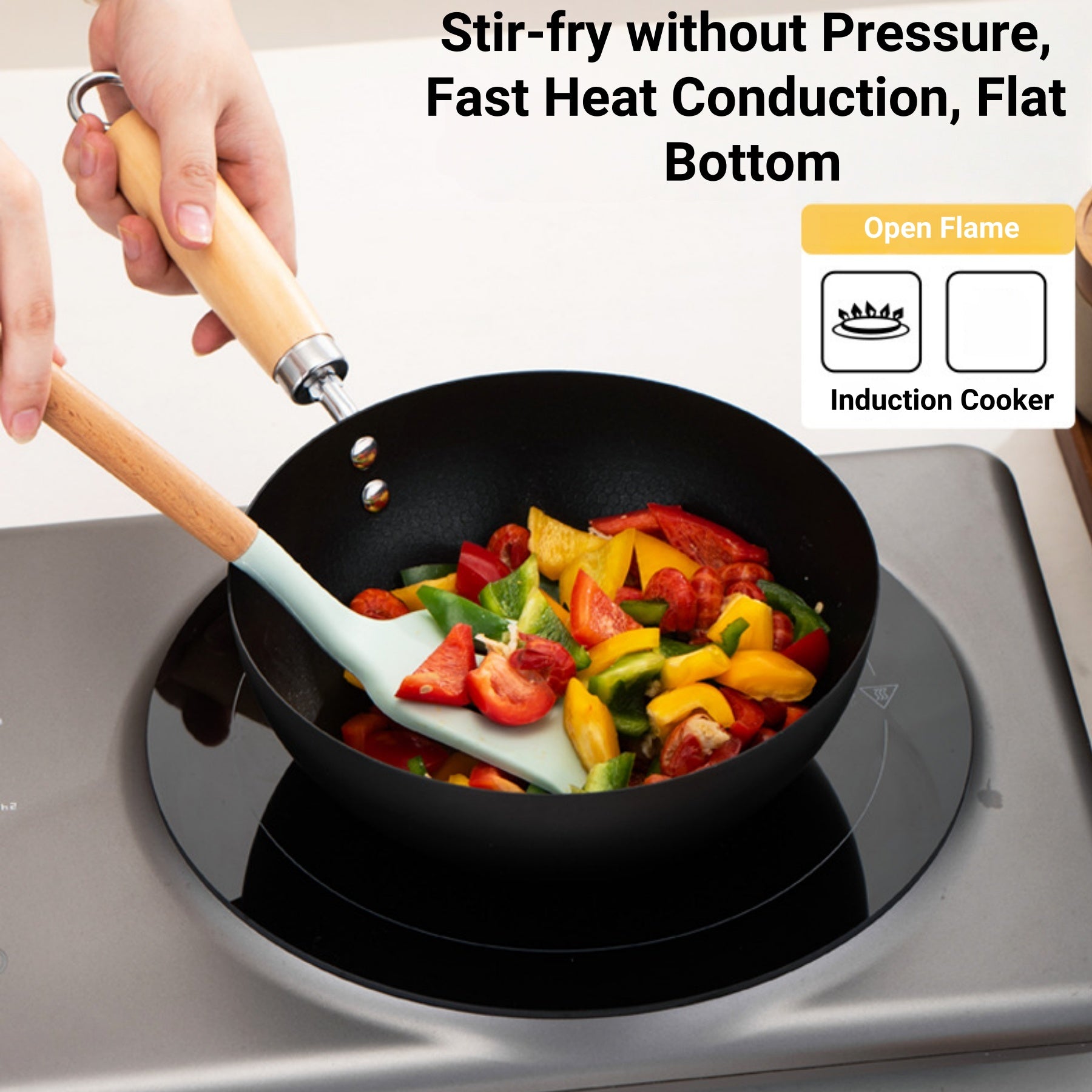 Thickened Stainless Steel Wok