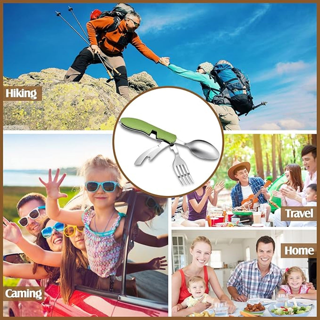 Multi-Functional Folding Cutlery Detachable Fork And Spoon