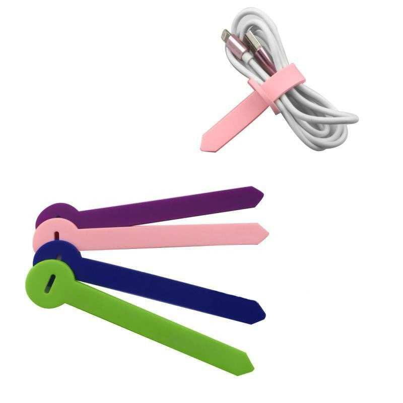 Custom Made Rubber Cable Tie Reusable Silicone Holder Strap Organizer Management