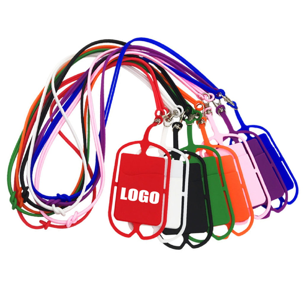 Silicone Lanyard With Phone Holder & Wallet