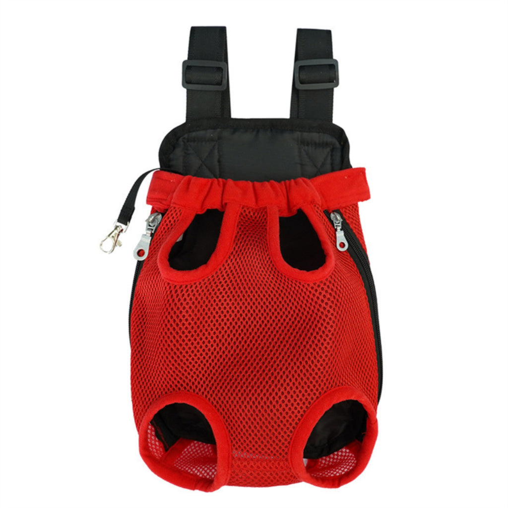 Vented Mesh Pet Carrier Backpack Front Travel Hiking Bike