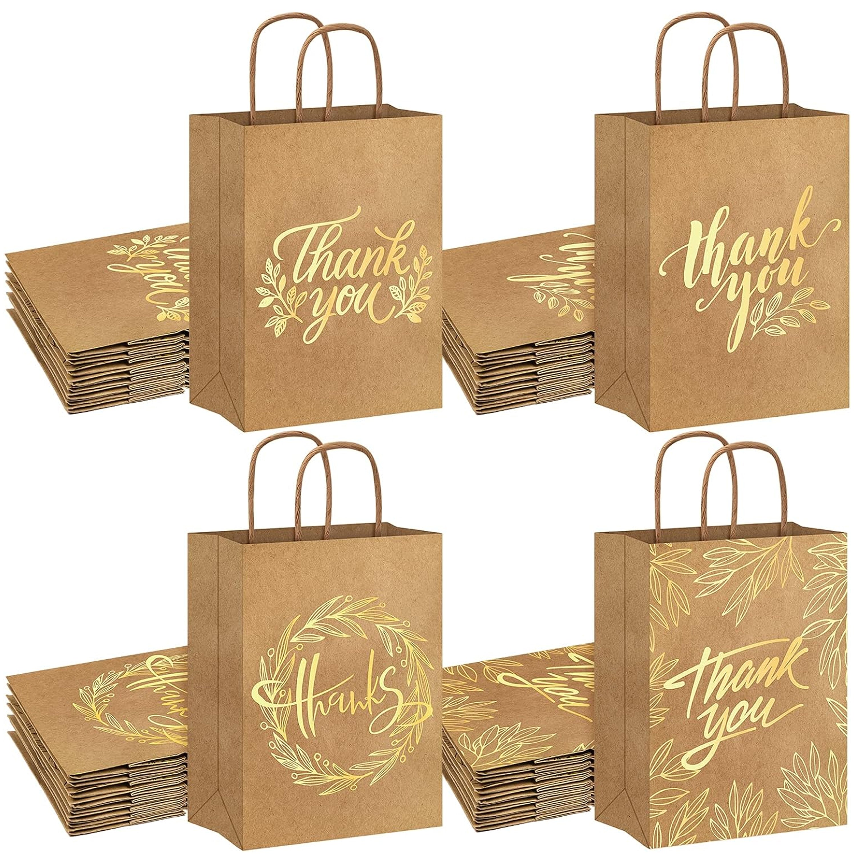 Thank You Party Bags Gold Foil