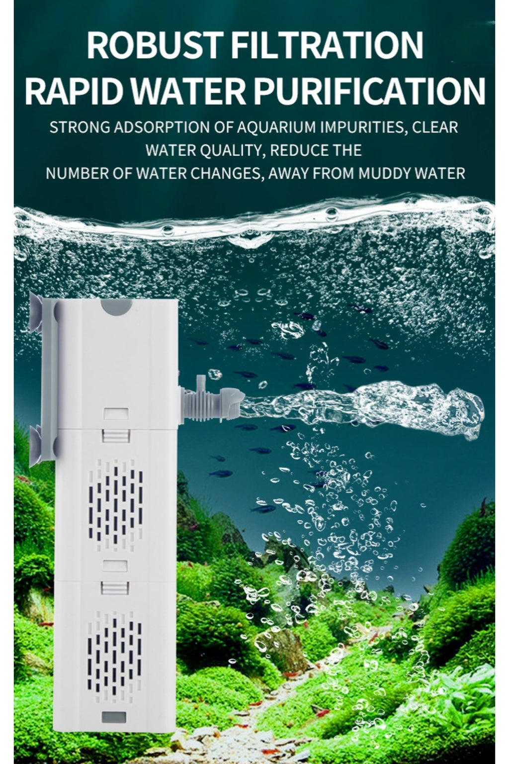 Ultra Quiet Submersible Aquarium Filter Internal Circulation