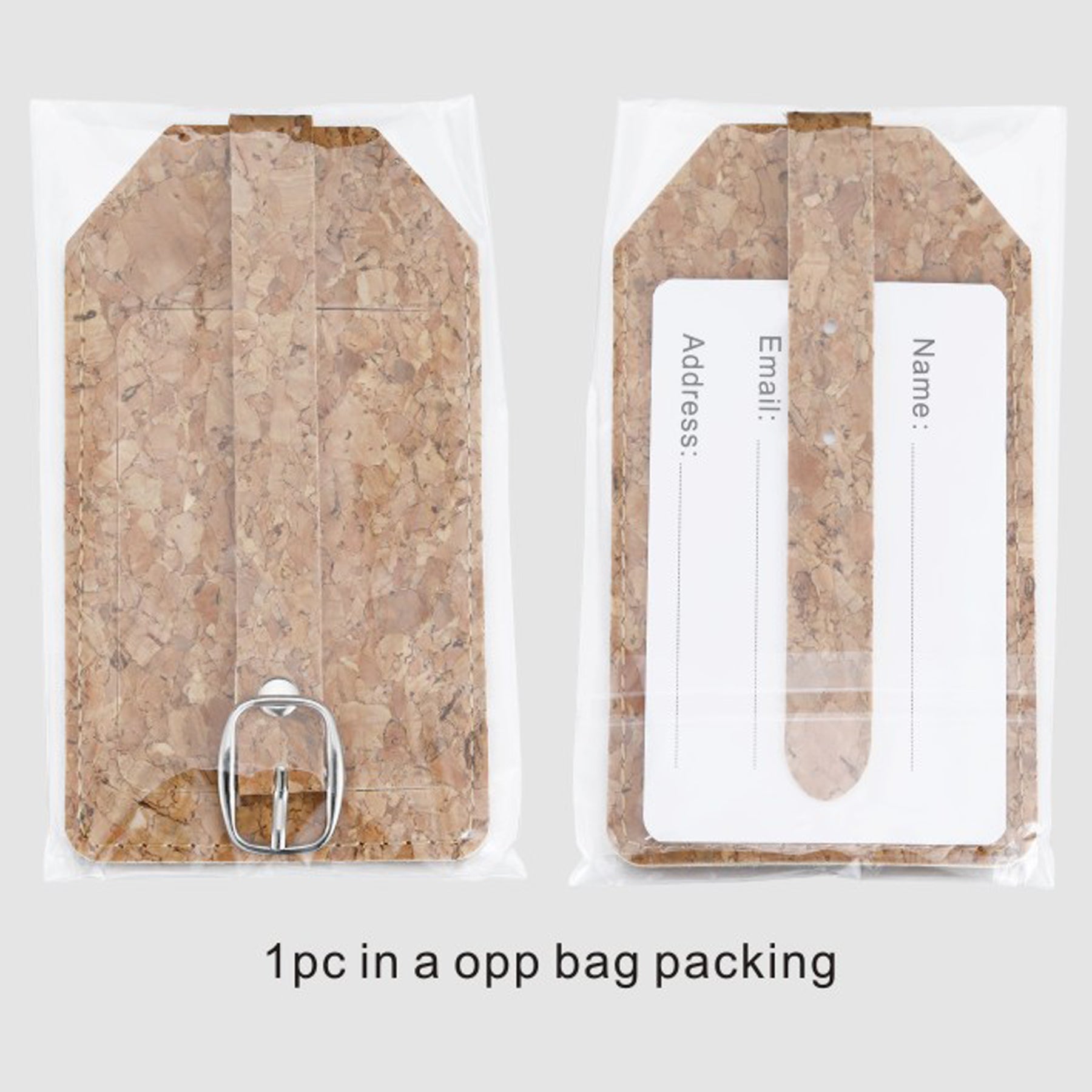 Environmentally Friendly Cork Luggage Tag