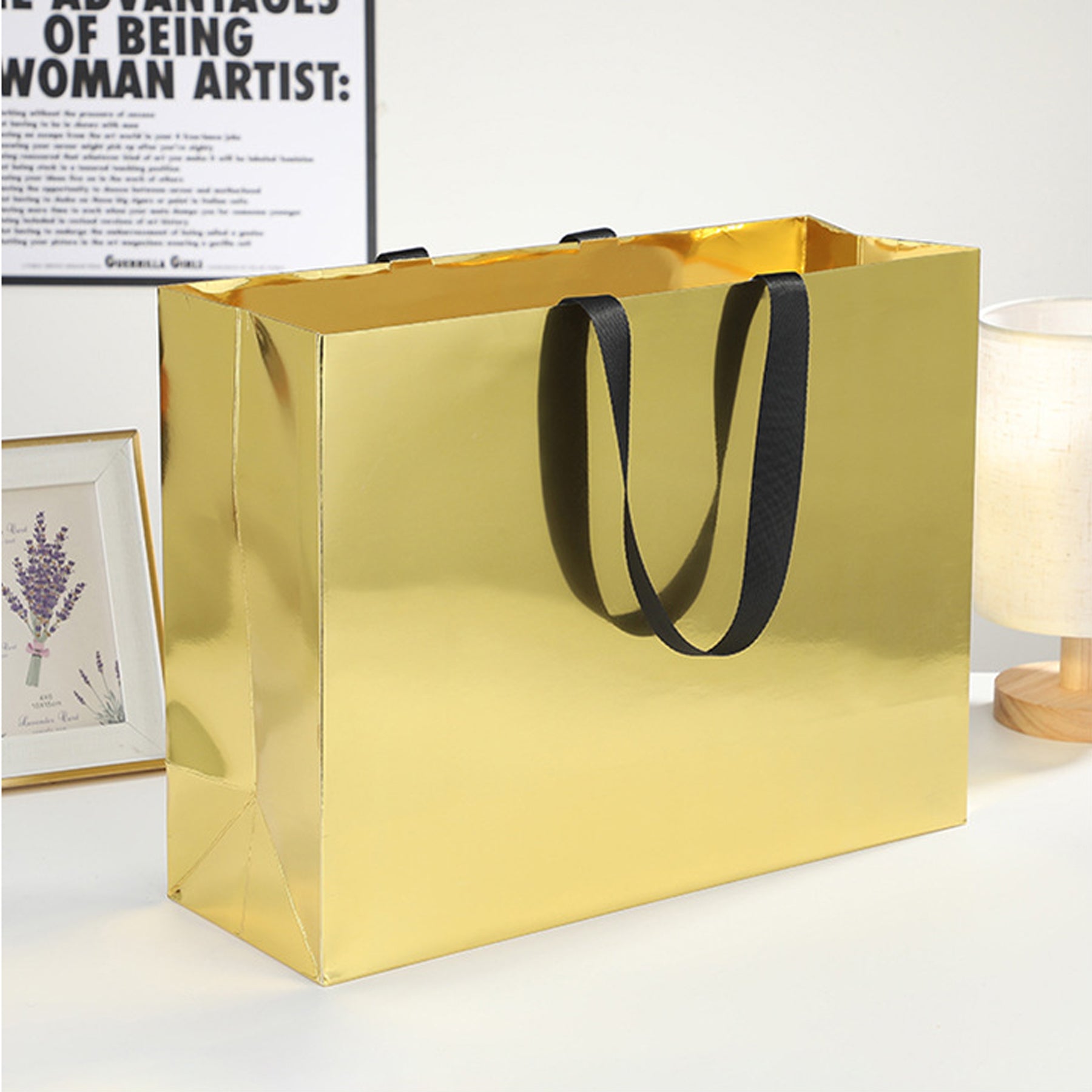 Gold Card Paper Handbag