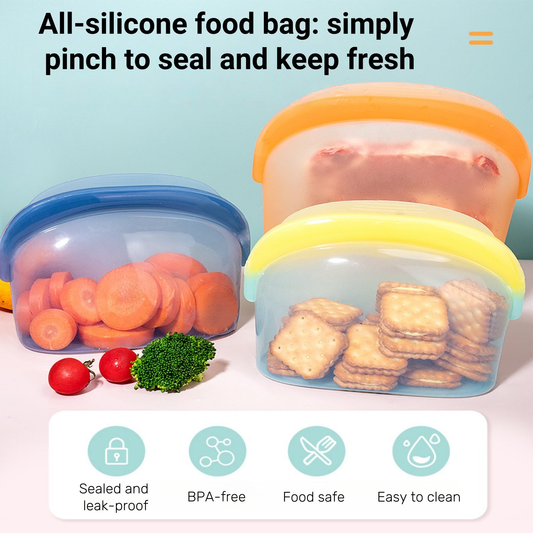 Food-Grade Silicone Freshness Preservation Bag