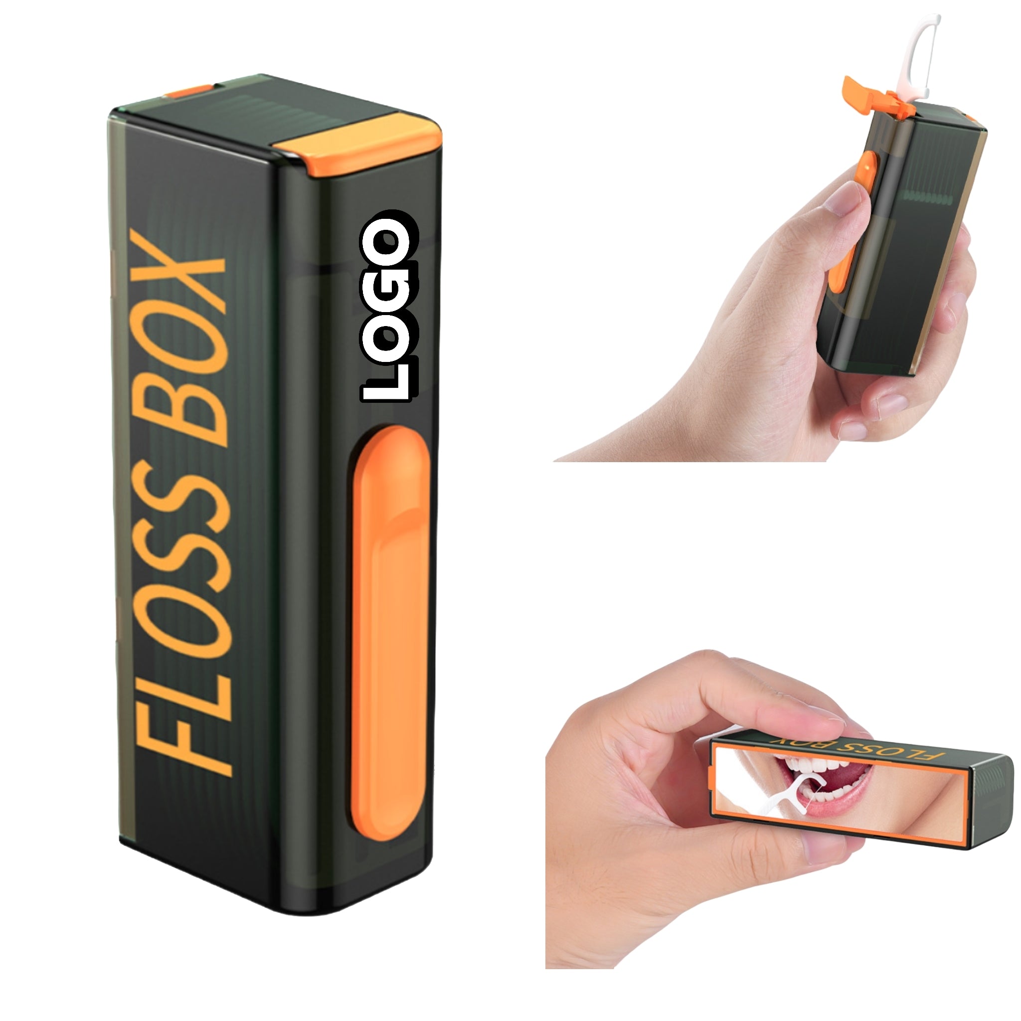 Auto Pop Up Floss Picks Dispenser Food Grade Abs Portable