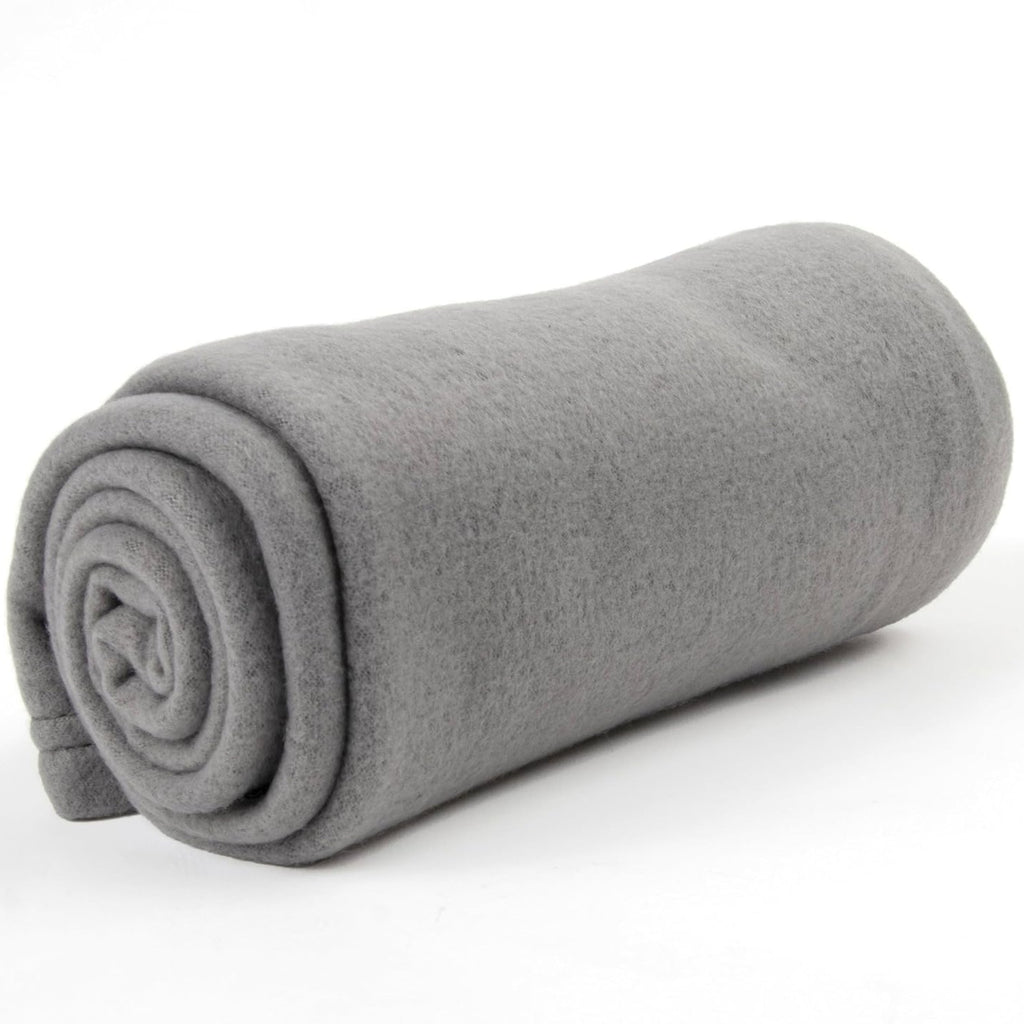 Soft Solid Color Double Sided Wool Blanket Hypoallergenic