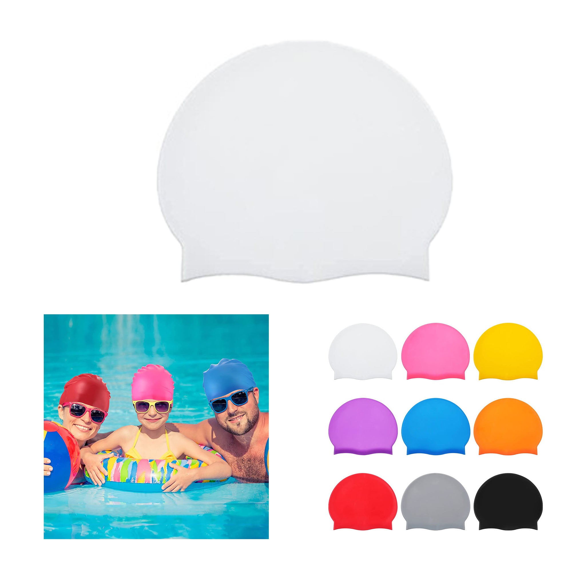 Flexible Silicone Swim Caps