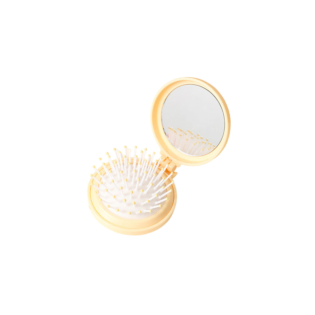Foldable Cute Mini Round Airbag Mirror-Comb Set