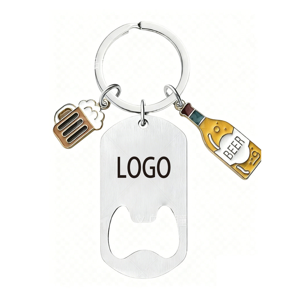 Beer-Themed Keychain Bottle Opener