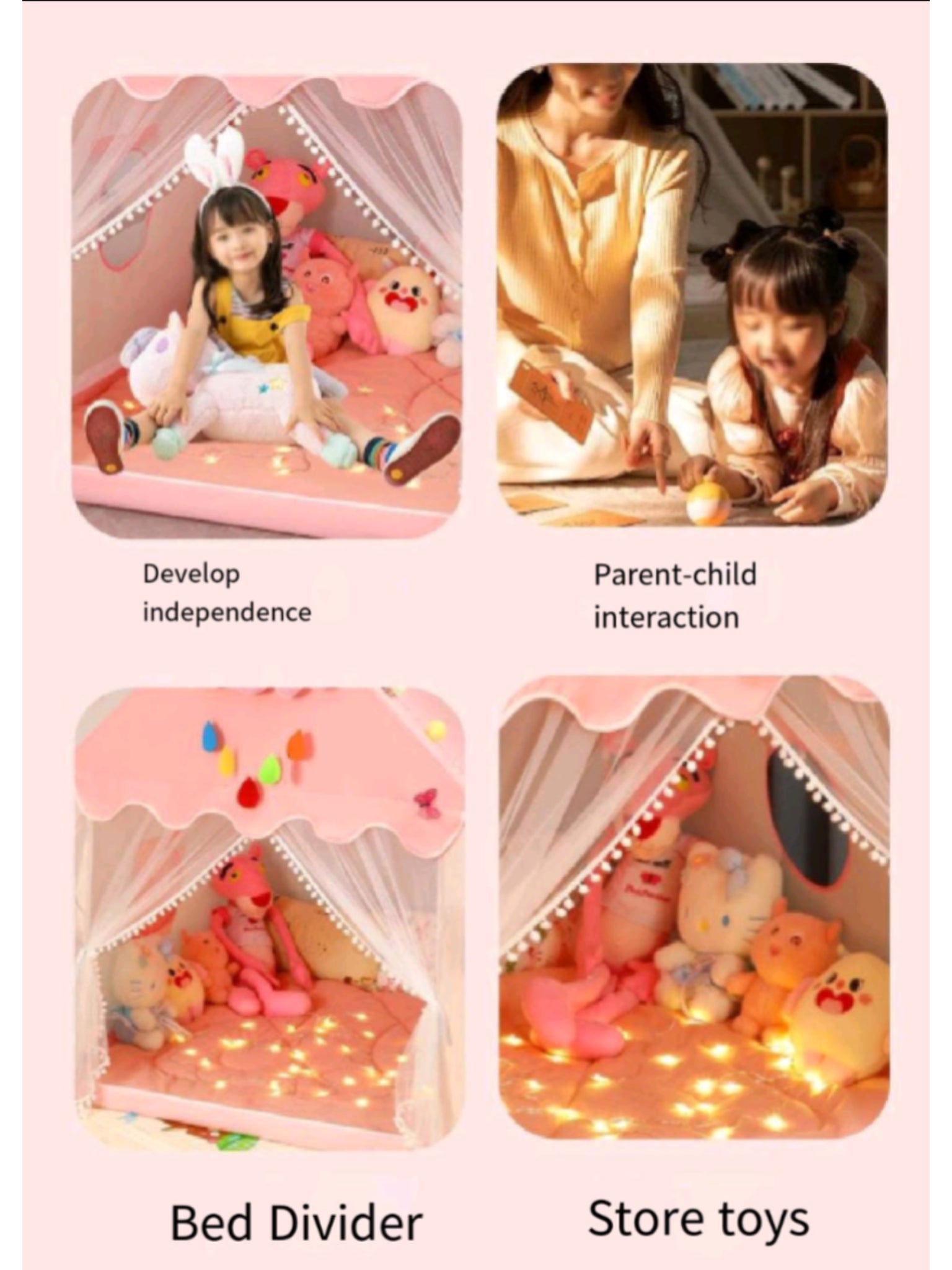 Indoor Playhouse Style Children's Bed Tent