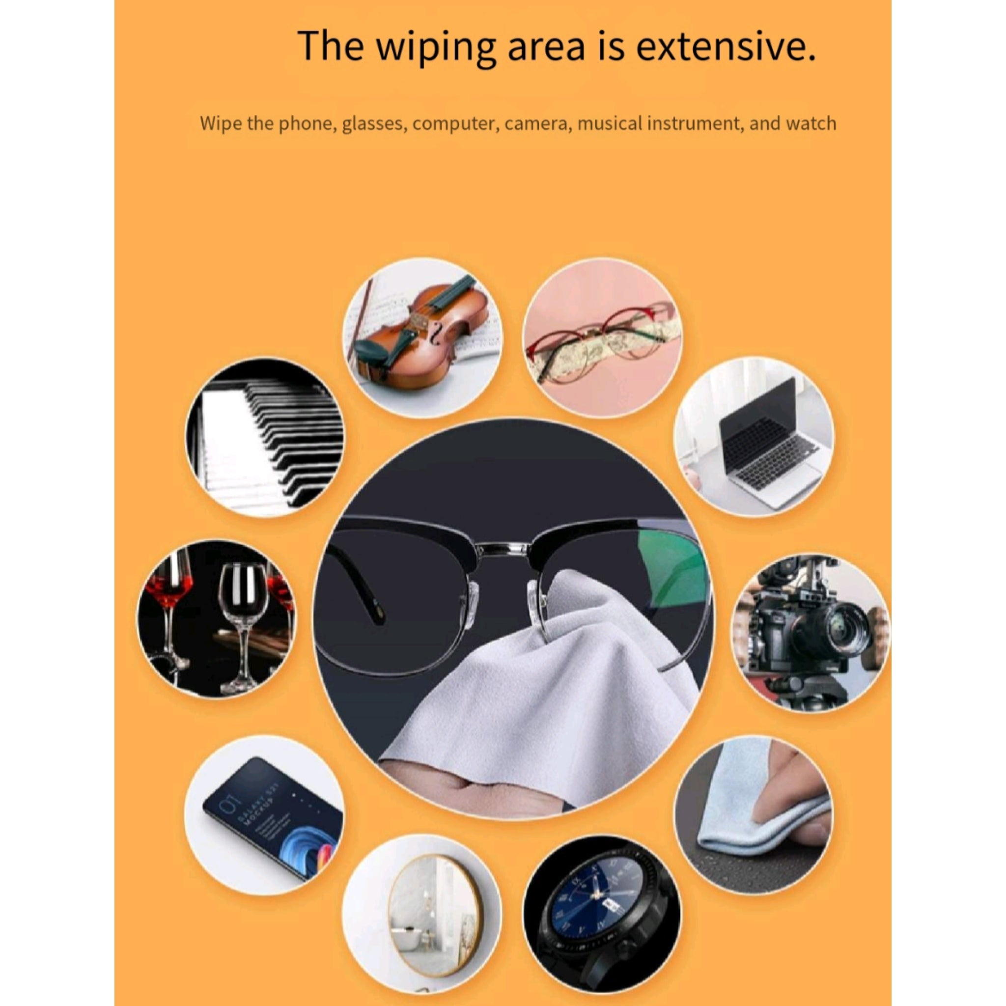 Microfiber Keychain Glasses Cleaner Cloth Portable