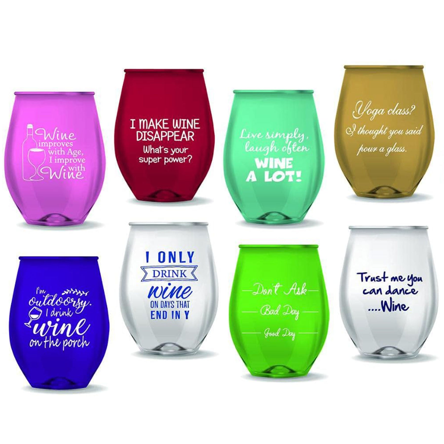 16 Oz Stemless Wine Glass