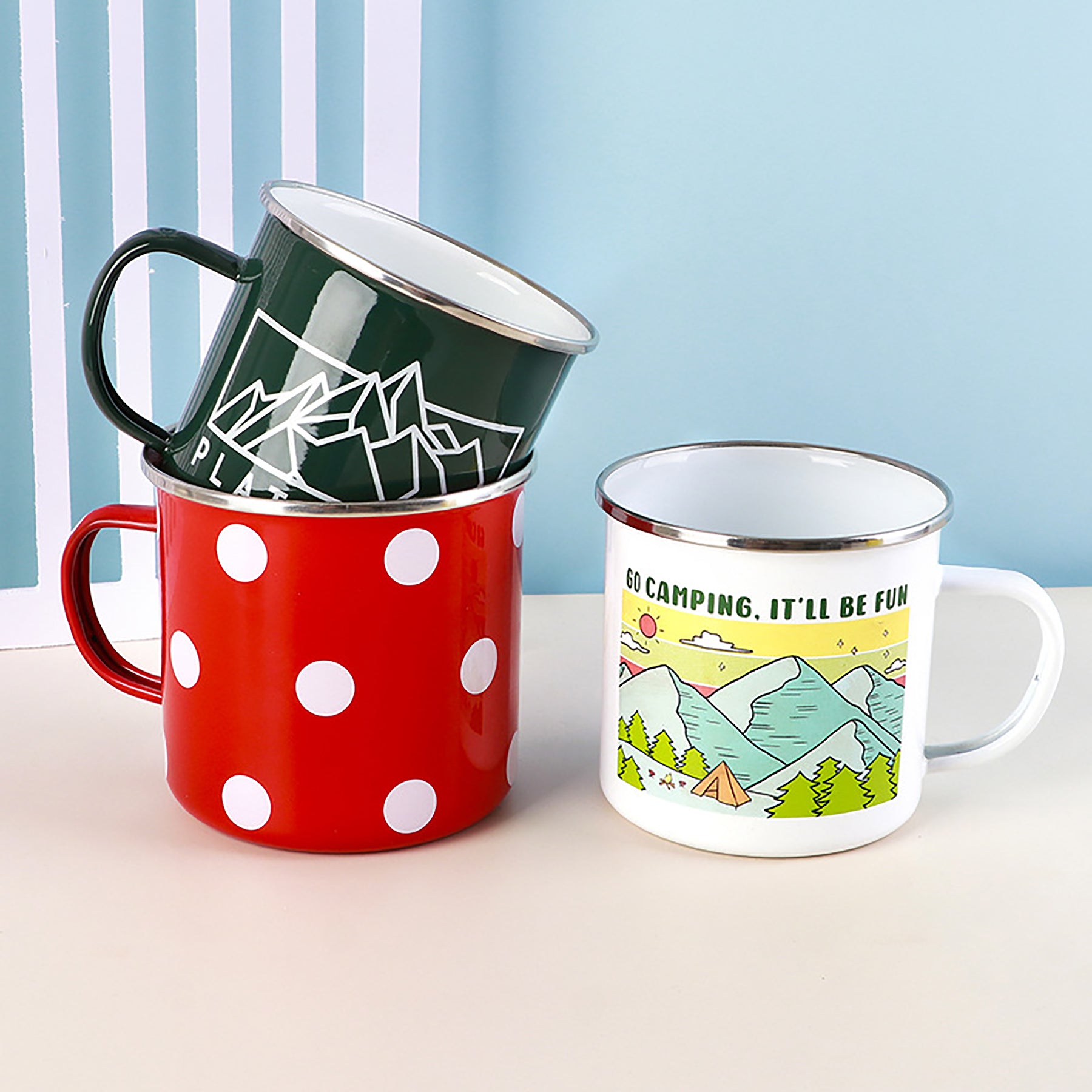 15Oz Enamel Camping Coffee Mug