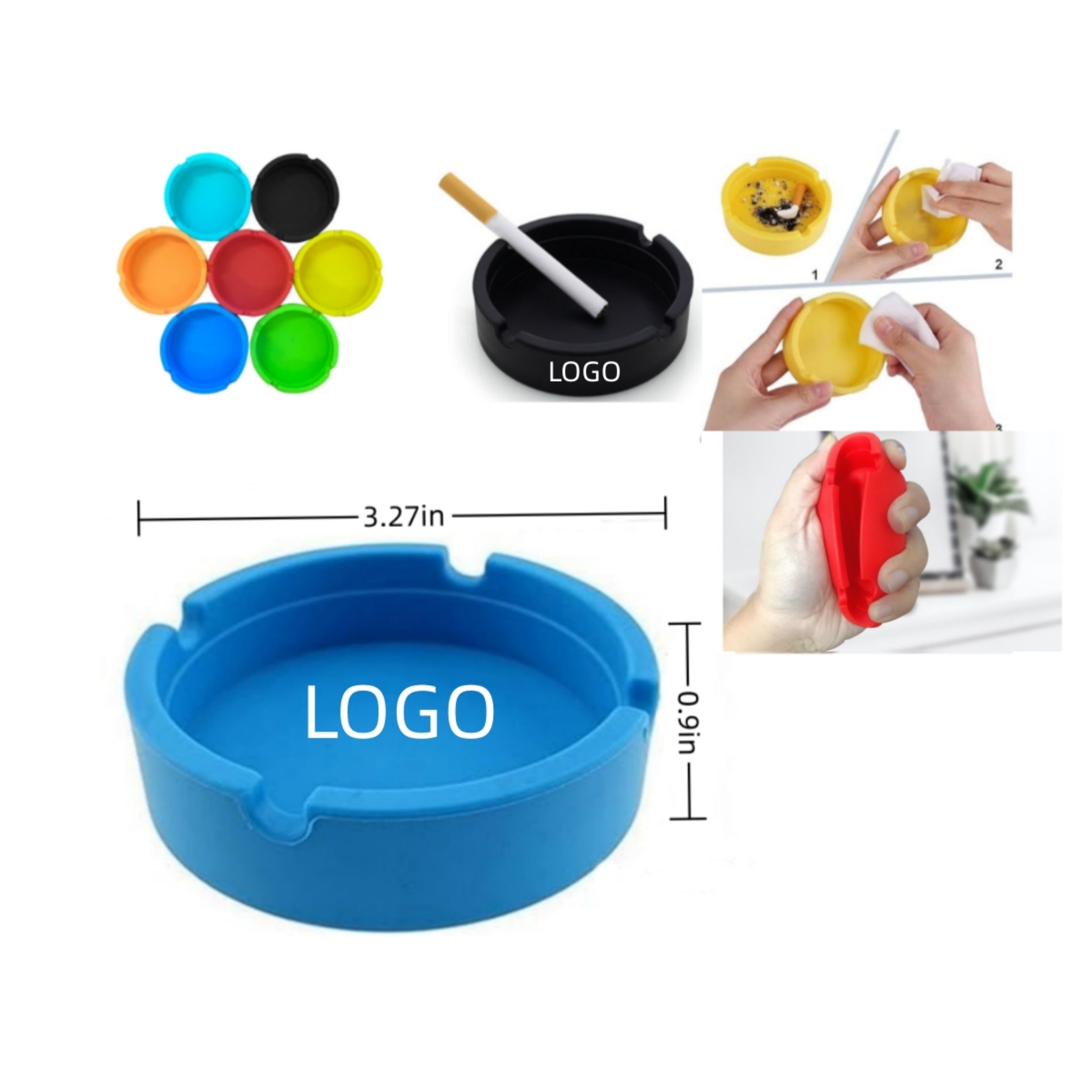 Round Silicone Ashtray
