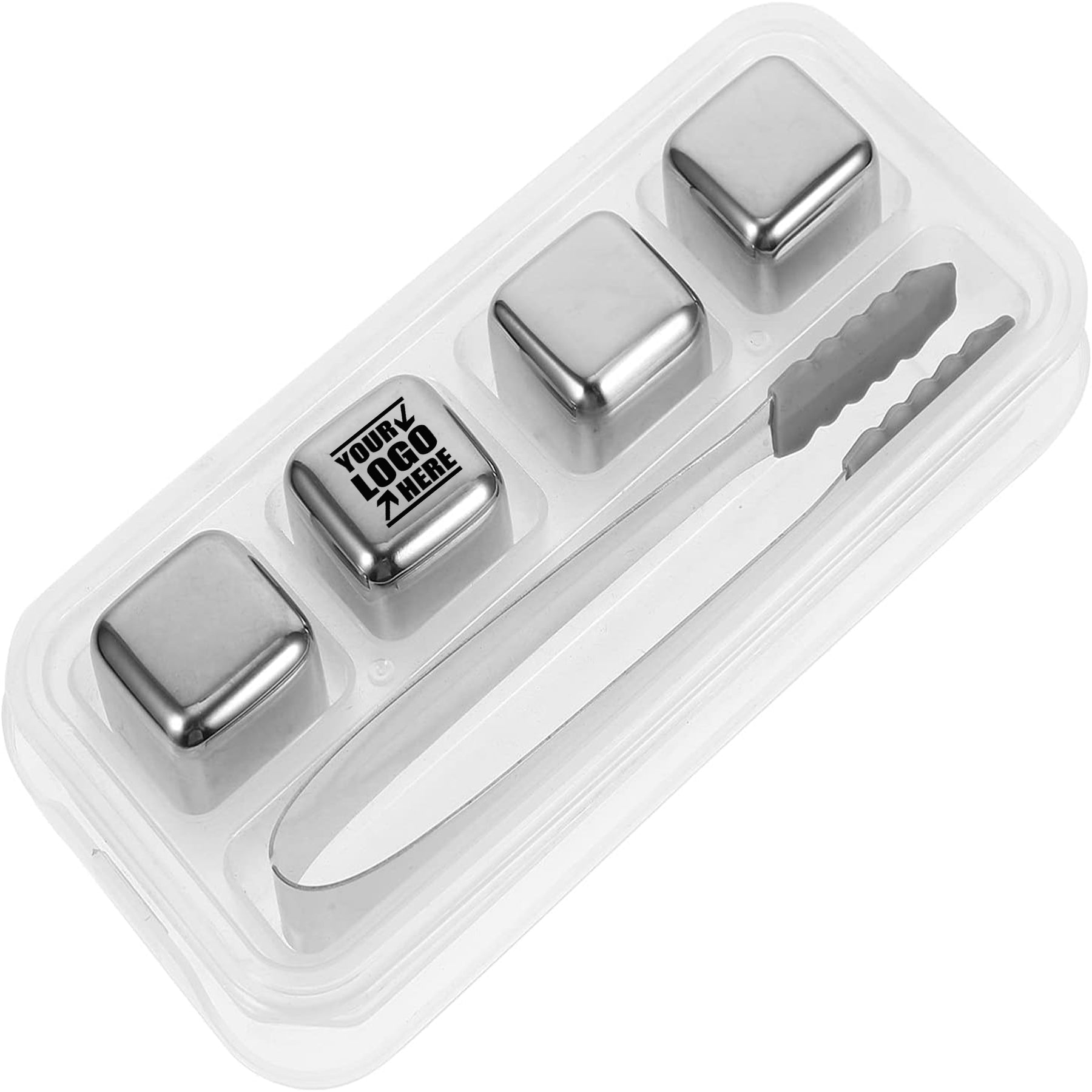 4 Pcs Stainless Steel Ice Cubes Set