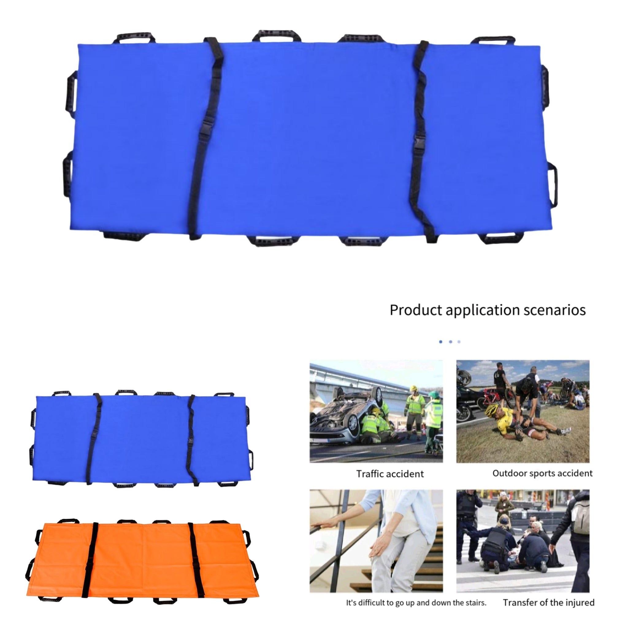 Portable Stretcher Ripstop Nylon Foldable Stair Rescue