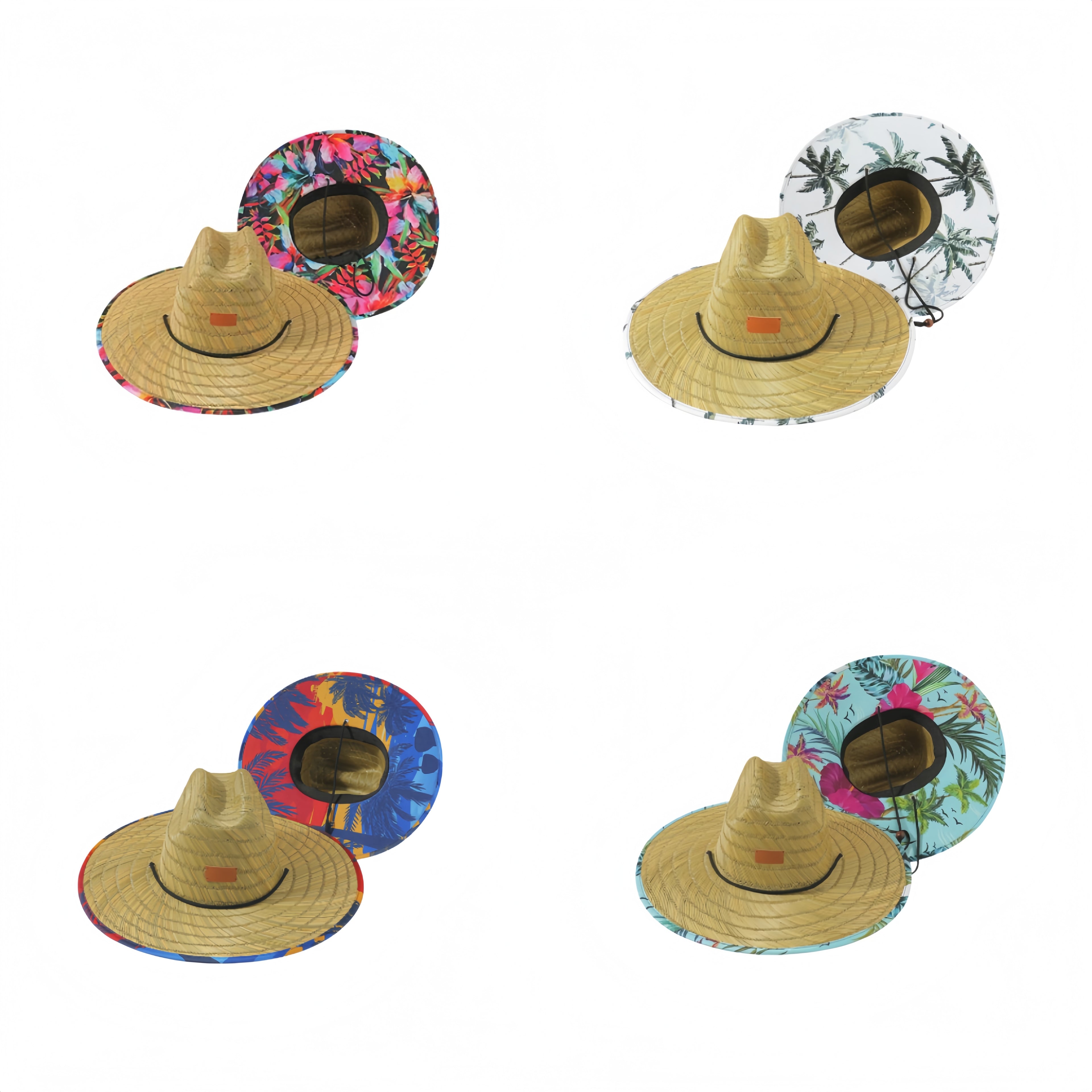Adult Sized Wide Brimmed Outdoor Sun Shading Straw Hat