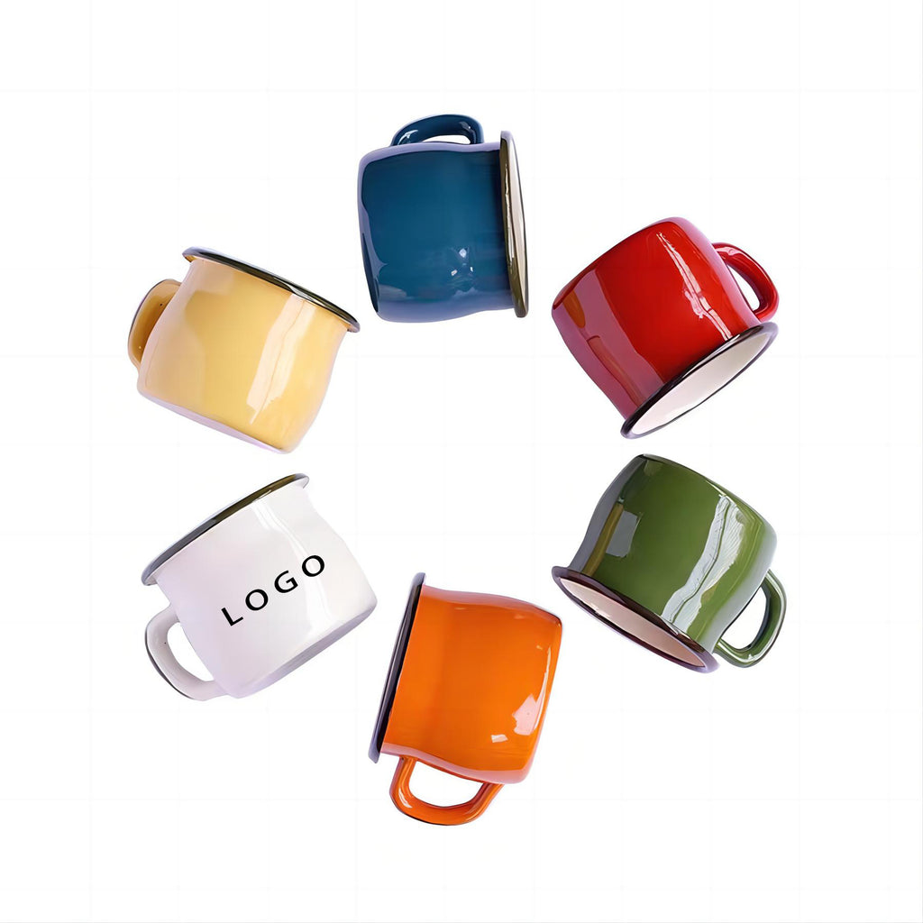 Belly Shape Enamel Coffee Cup