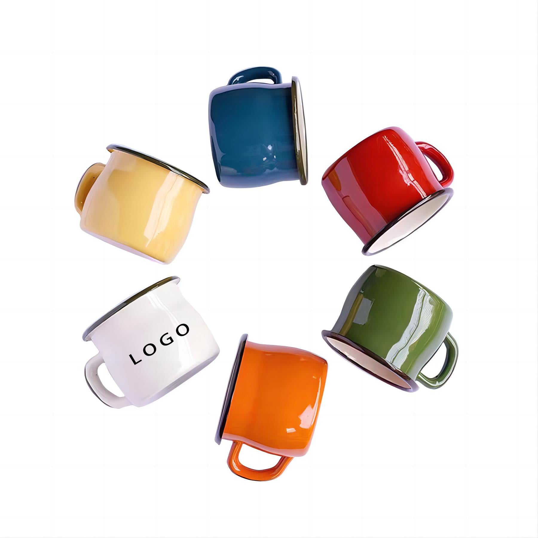 Belly Shape Enamel Coffee Cup