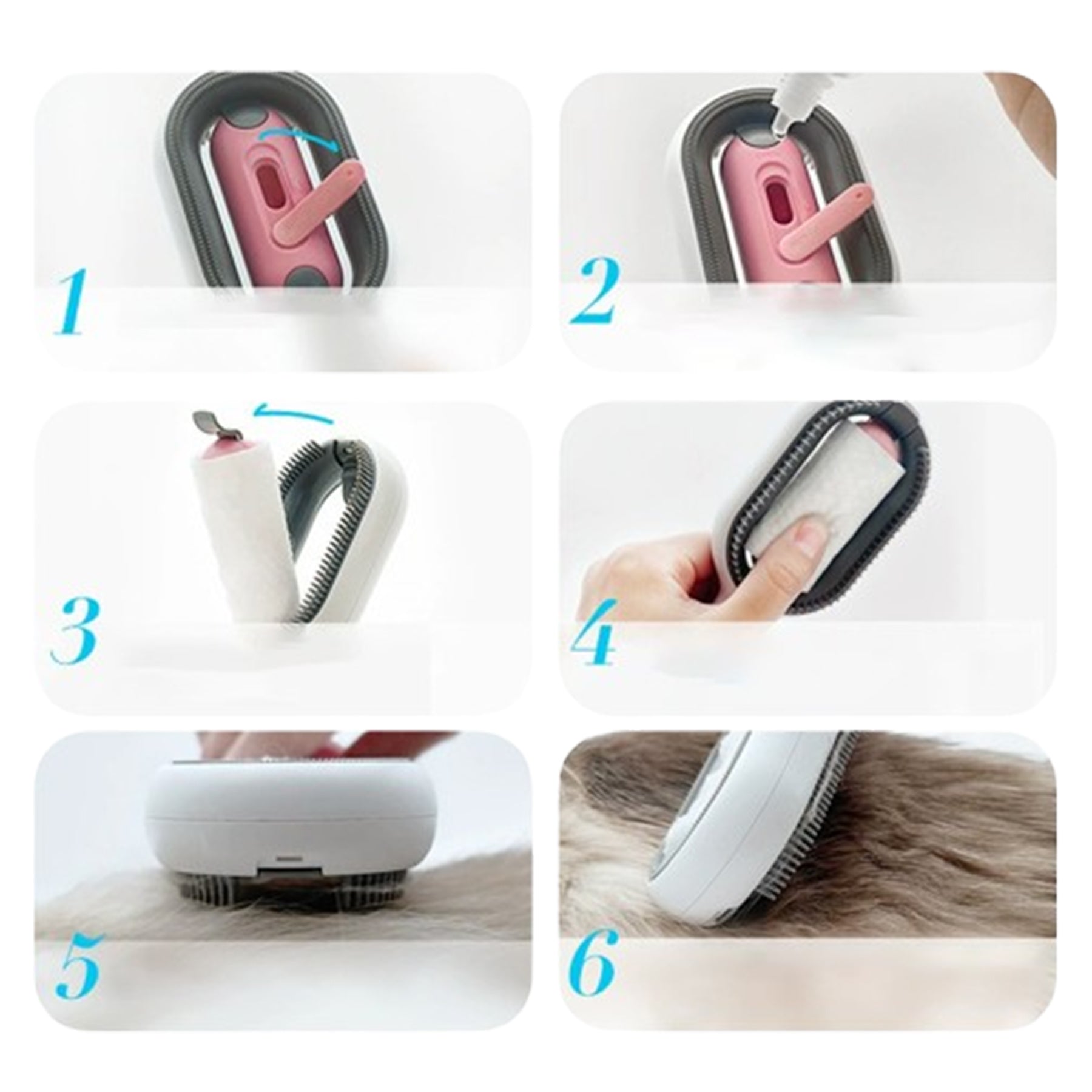 Pet Hair Removal Comb With Water Tank