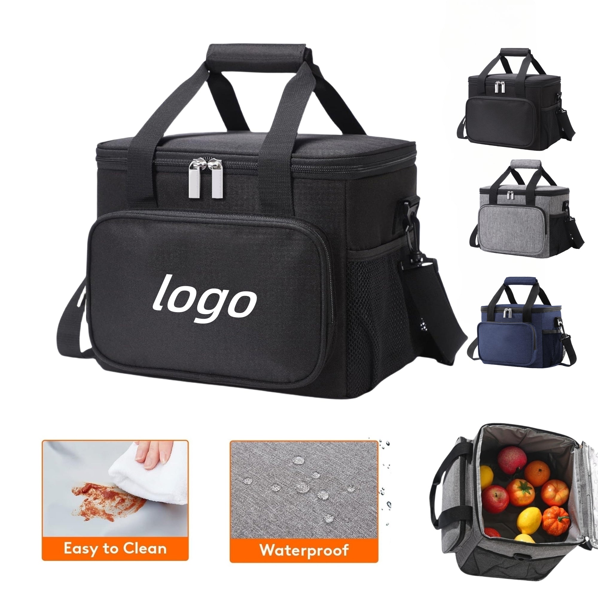 Oxford Fabric Large Capacity Waterproof Insulated Cooler Bag