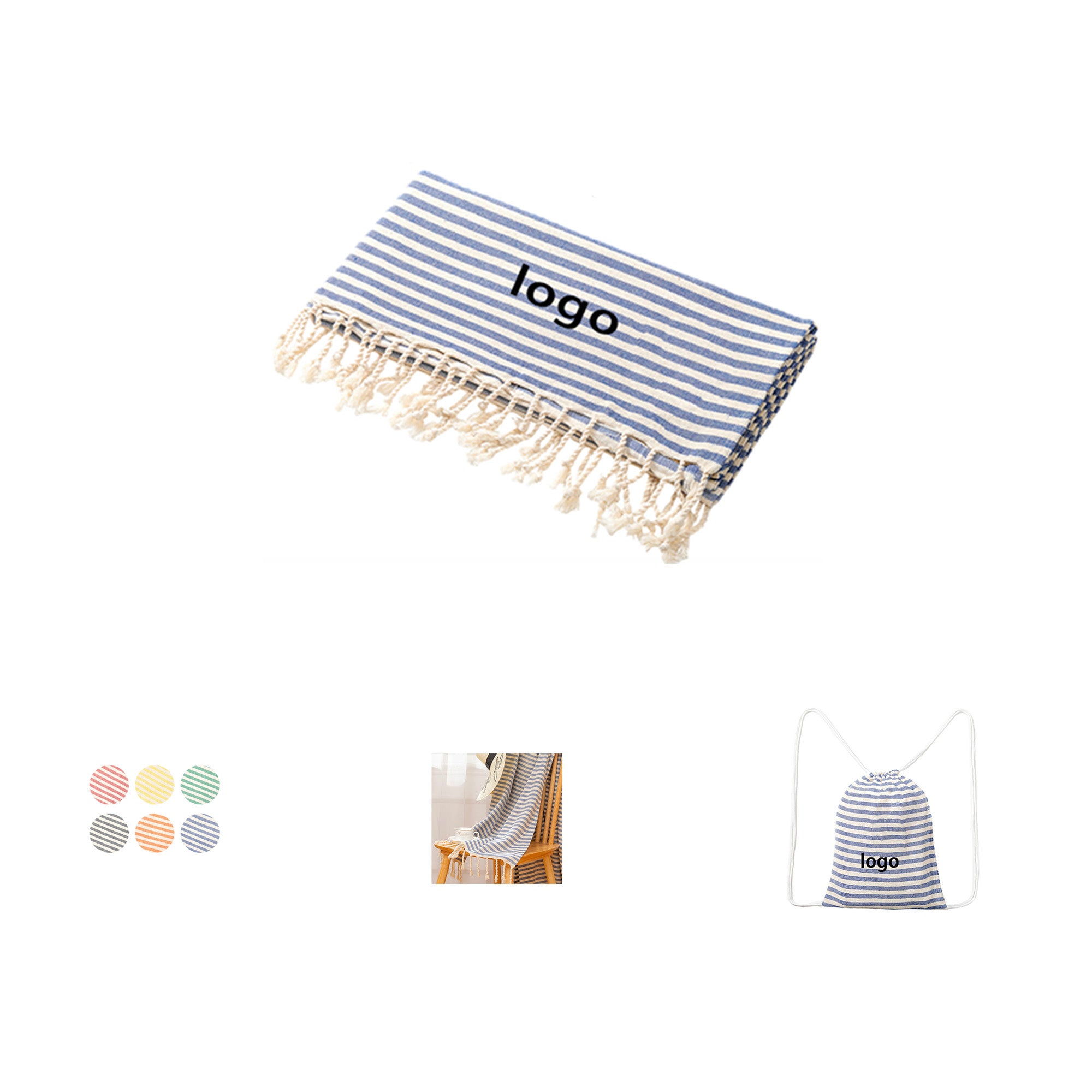 Resort Stripe Turkish Beach Towel