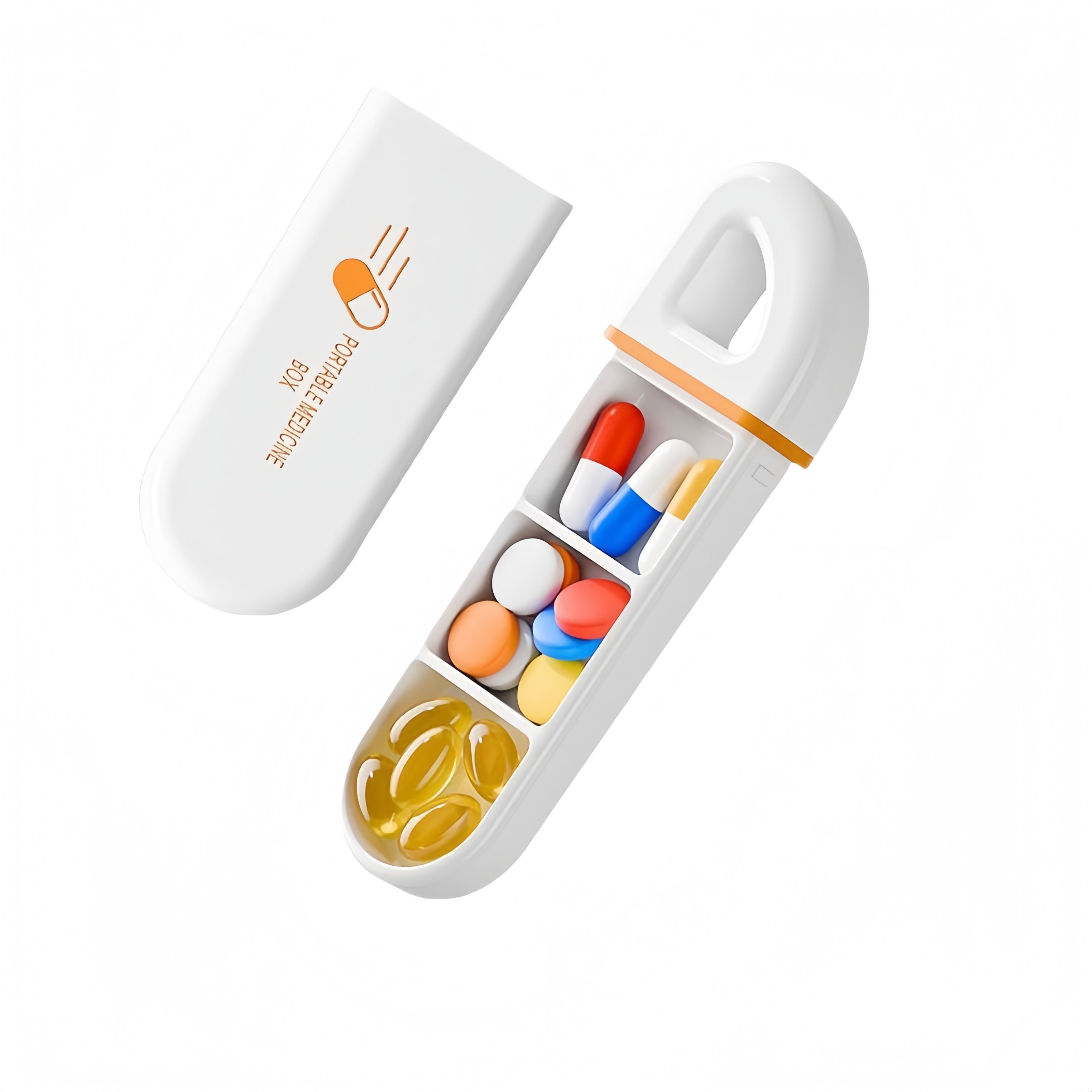 Portable Compartment Small Pill Box