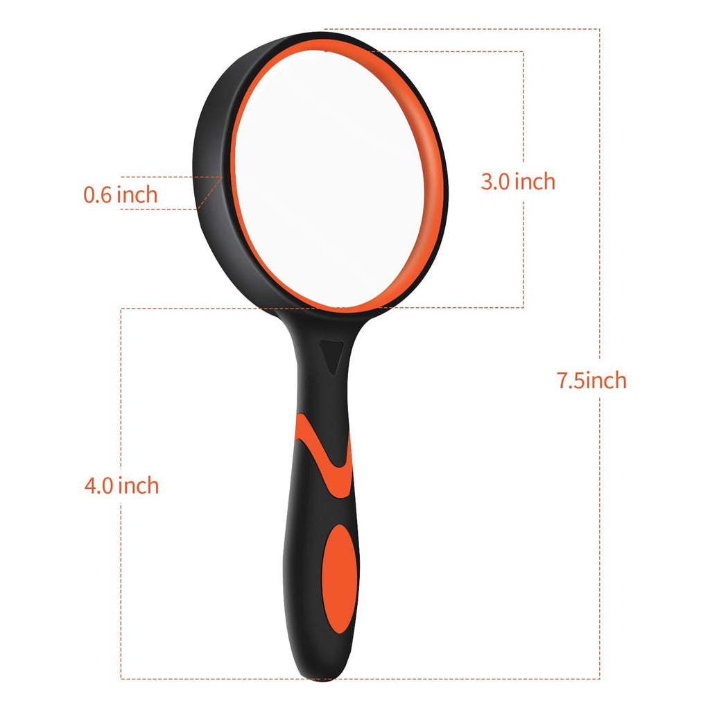 75mm 10X Handheld Magnifying Glass