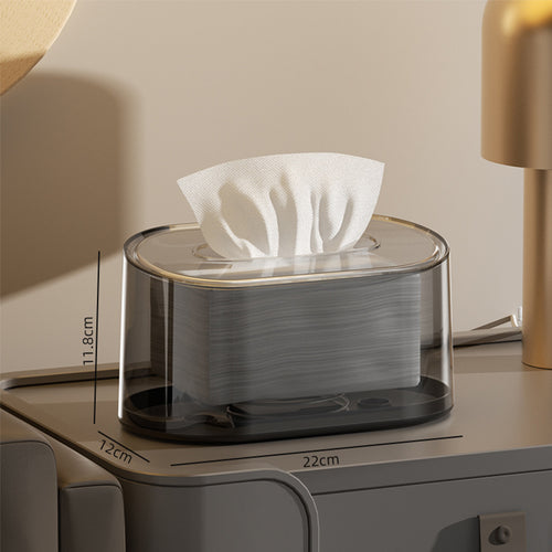 Acrylic Tissue Box Holder With Spring