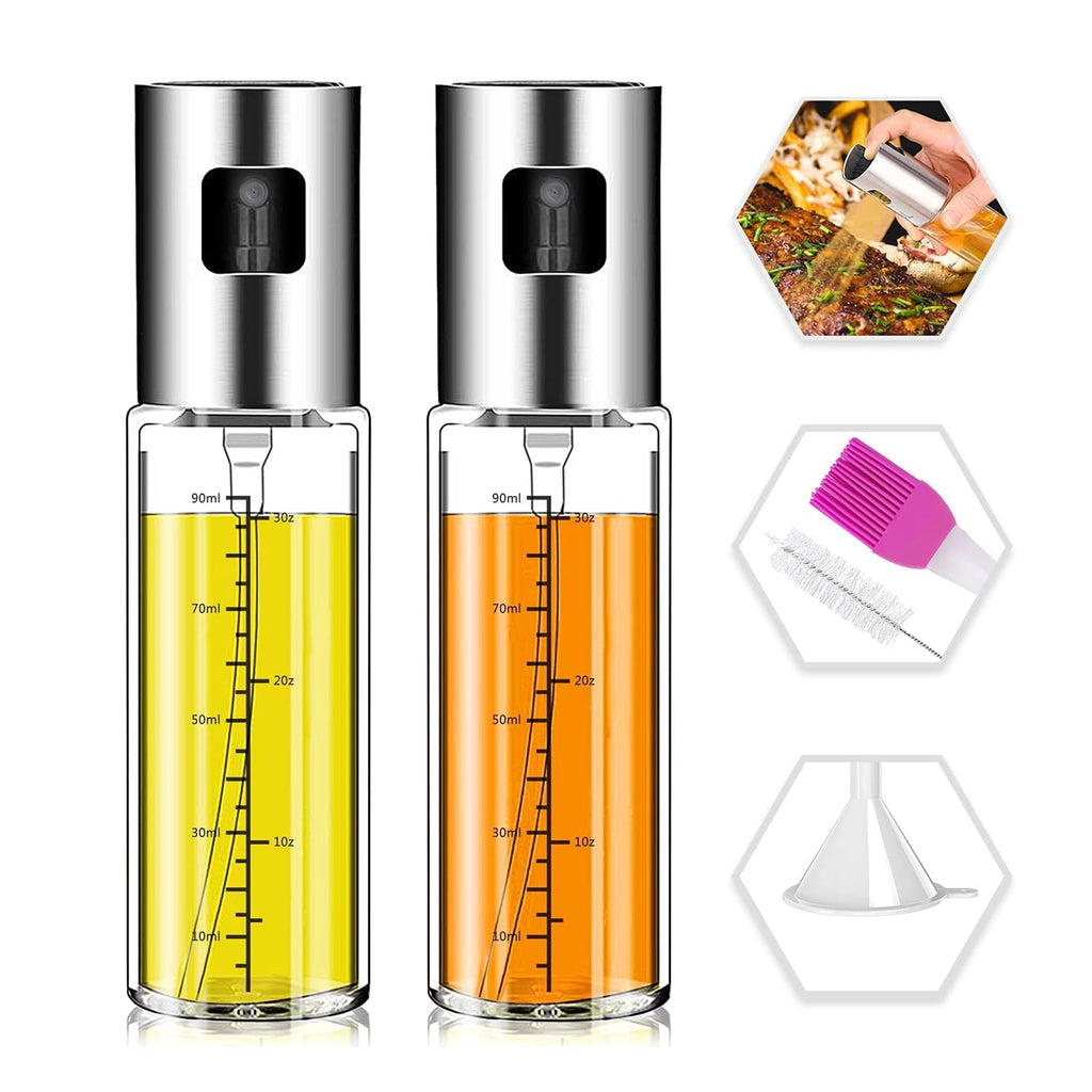 Stainless Steel Oil Spray Bottle With Scale