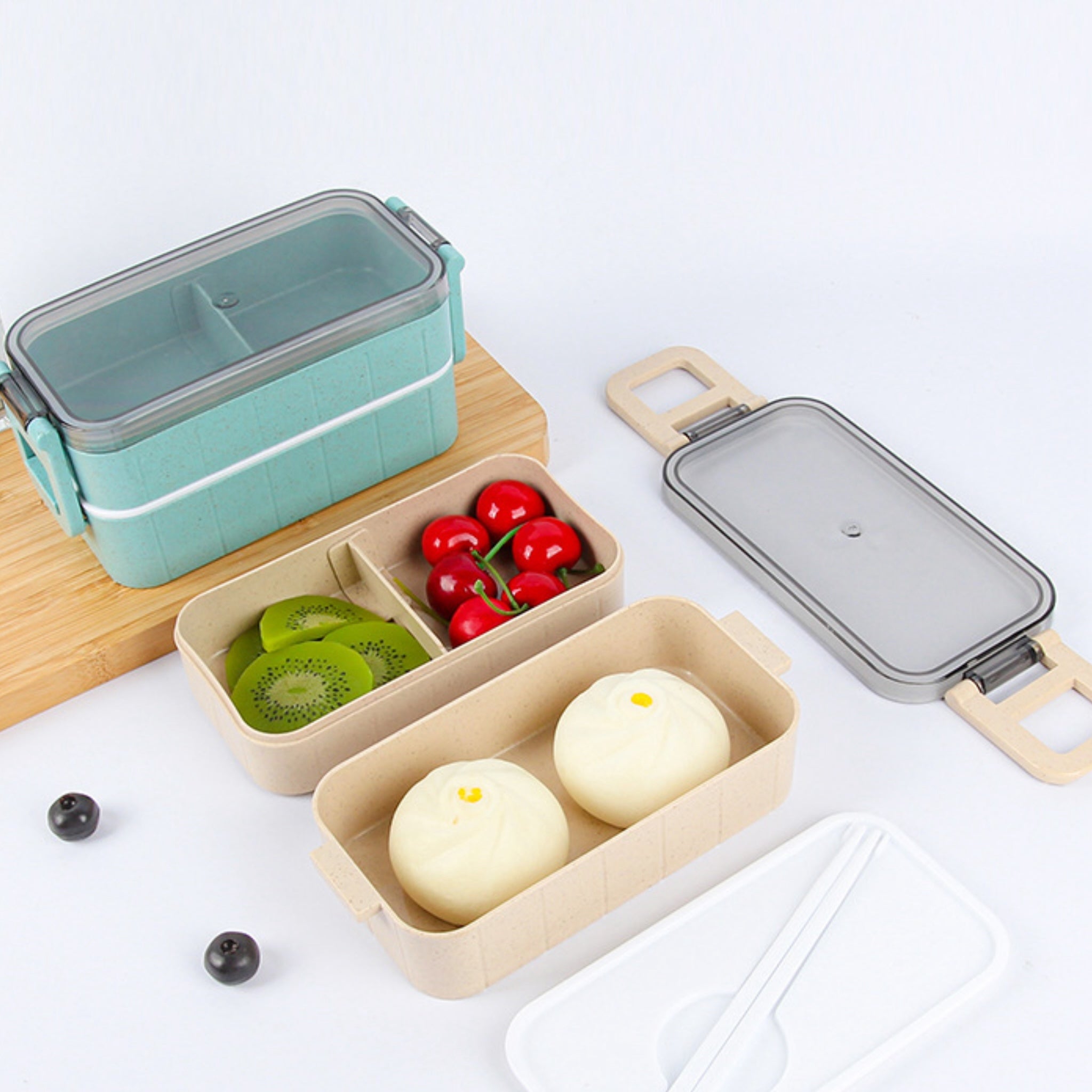 Wheat Straw Double-Layer Lunch Box